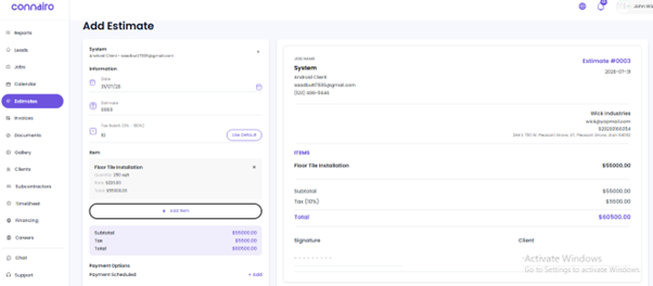 Estimate & Proposal